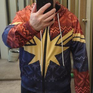 Captain Marvel Ugly Sweater design lightweight hoodie